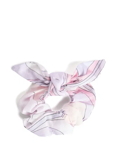 Pucci Junior Kids' Onde Print Scrunchies In Purple