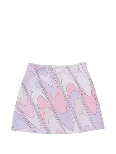 Pucci Junior Kids' Onde-print Skirt In Pink