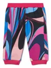Pucci Junior Onde-print Track Pants In Pink