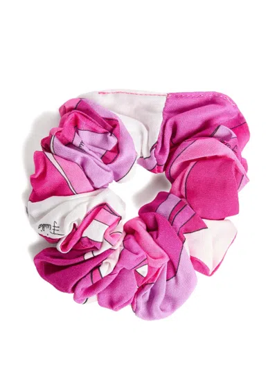 Pucci Junior Kids' Onde Print Scrunchies In Multi