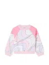 Pucci Junior Onde-print Sweatshirt In Pink