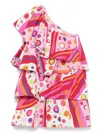 Pucci Junior One-shoulder Dress In Pink