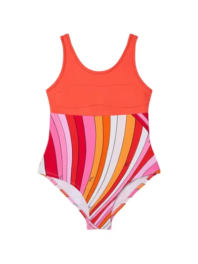 Pucci Junior Babies' One-piece Swimsuit In Multi