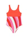 Pucci Junior Open-back Printed Swimsuit In Multi