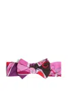 Pucci Junior Orchidée-print Bow Headband In Pink