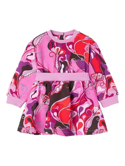 Pucci Junior Babies' Orchidee-print Dress In Pink