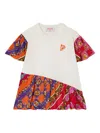 Pucci Junior Patchwork Floral-print T-shirt In White