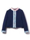 Pucci Junior Pesci-print Round-neck Jacket In Blue