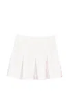 Pucci Junior Pleated Printed Skirt In White