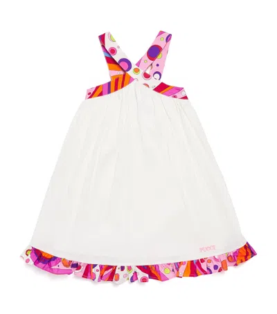 Pucci Junior Kids' Print-trim Dress In White