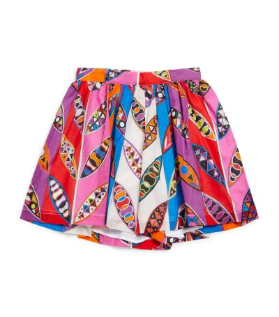 Pucci Junior Kids'  Printed A-line Mini Skirt (4-12 Years) In Multi