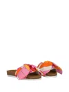 Pucci Junior Printed Bow Sandals In Pink