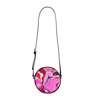 Pucci Junior Kids' Printed Cross-body Bag In Pink