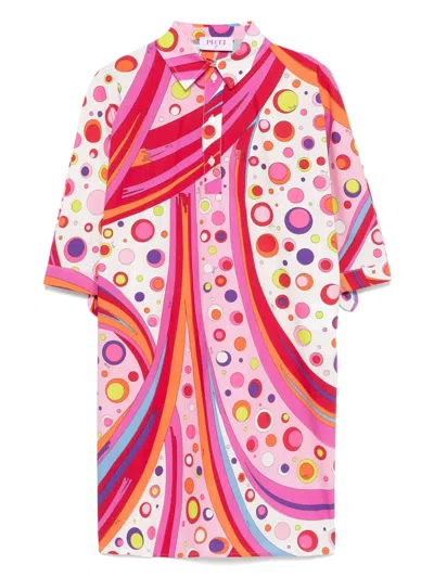 Pucci Junior Kids' Printed Dress In Pink