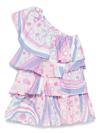 Pucci Junior Kids' Printed Dress In Pink