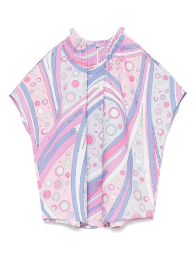 Pucci Junior Kids' Printed Dress In Pink