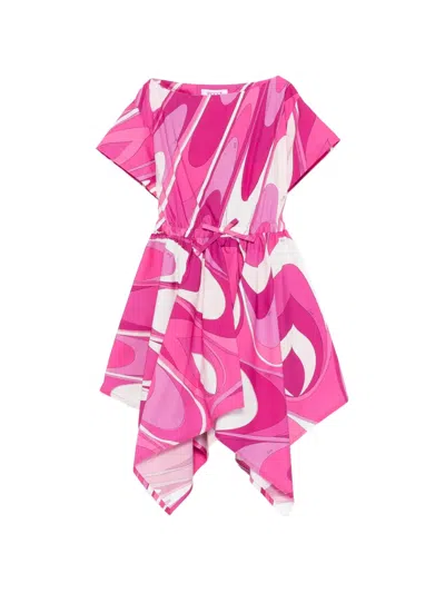 Pucci Junior Kids' Printed Dress In Pink