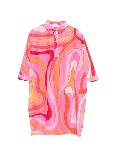 Pucci Junior Kids' Printed Dress In Pink