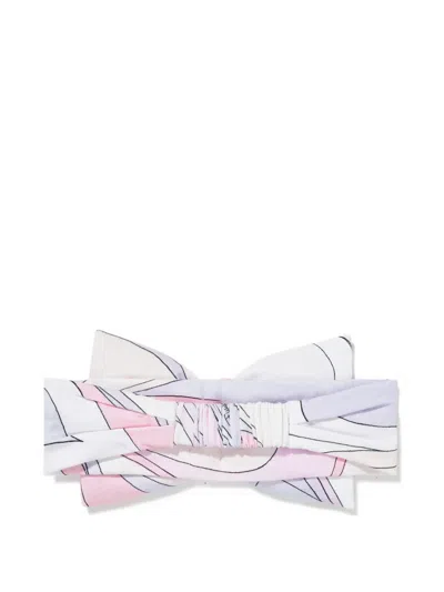 Pucci Junior Babies' Printed Elasticated Headband In White