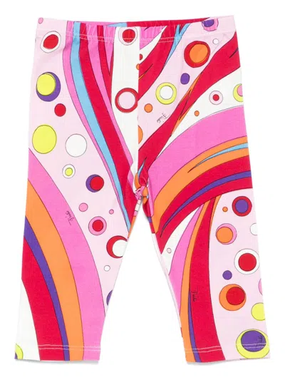 Pucci Junior Babies' Printed Leggings In 粉色