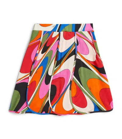 Pucci Junior Kids'  Printed Midi Skirt (4-14 Years) In Multi