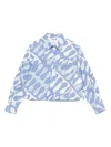 Pucci Junior Printed Shirt In Blue