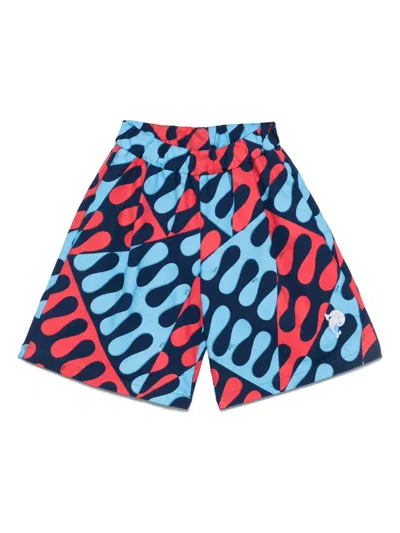Pucci Junior Kids' Printed Shorts In Blue