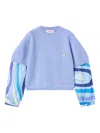 Pucci Junior Round-neck Sweater In Blue