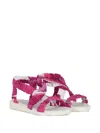 Pucci Junior Ruched-strap Sandals In Pink