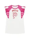 Pucci Junior Cotton Logo T-shirt In White