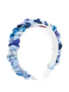 Pucci Junior Ruffled-details Head Band In Blue