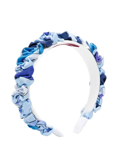 Pucci Junior Kids' Ruffled-details Head Band In Blue