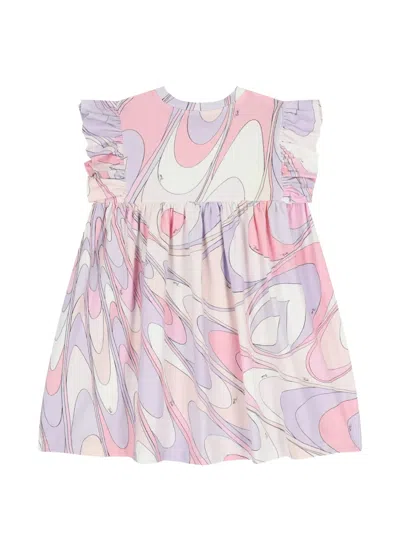 Pucci Junior Babies' Ruffled Print Dress In Multi