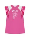 Pucci Junior Cotton Logo T-shirt In Pink