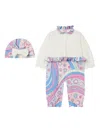 Pucci Junior Ruffled Rompers Set In White