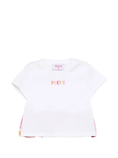 Pucci Junior Babies' Ruffled T-shirt In White