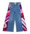 Pucci Junior Panelled Jeans In Blue