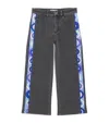 Pucci Junior Side-panel Jeans In Black
