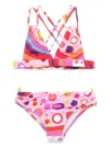 Pucci Junior Solid-print Bikini In Pink