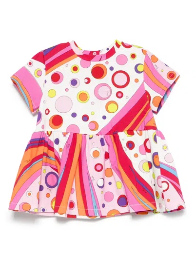 Pucci Junior Babies' Solid-print Dress In White