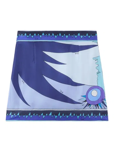 Pucci Junior Kids' Stella-print Mini Skirt In Multi