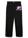 Pucci Junior Straight-leg Trousers In Black