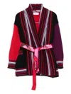 Pucci Junior Striped Panelled Cardigan In Multi