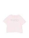 Pucci Junior Stud-embellished T-shirt In Pink