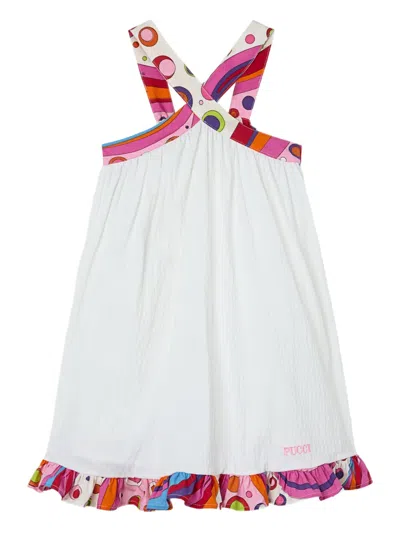 Pucci Junior Kids' Sundress Sleeveless Dress In White