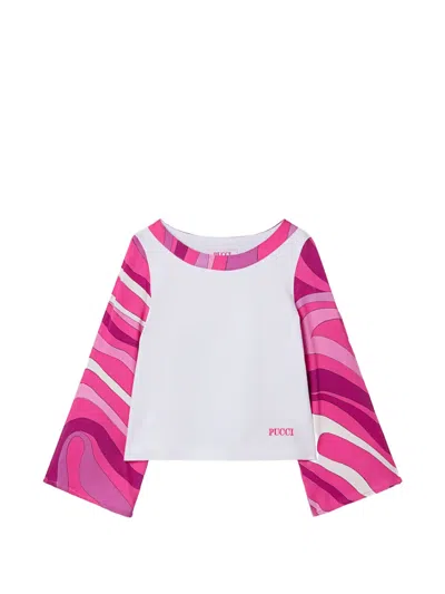 Pucci Junior Kids' Sweater With Flared Sleeves In Multi