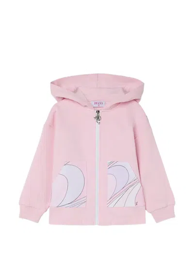 Pucci Junior Kids' Sweatshirt With Printed Details In Pink