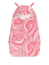 Pucci Junior Swirl-pattern Hooded Sleeping Bag In Pink