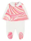 Pucci Junior Swirl-print Babygrow Set In White