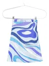 Pucci Junior Swirl-print Skirt In Blue